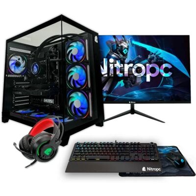 PC Sobremesa Nitropc Pack Gold V2 AMD Ryzen 5 8400F 32GB 1TB M.2 RTX5060 Monitor 24" Windows 11 PC Sobremesa Nitropc Pack Gold V2 AMD Ryzen 5 8400F 32GB 1TB M.2 RTX5060 Monitor 24" Windows 11