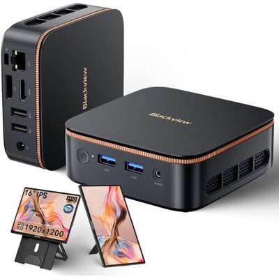 Mini PC Blackview MP20 AMD Ryzen 3 3300U 16GB 512GB SSD Radeon Vega 6 Windows 11 Pro + Tragbarer 16" Monitor Mini PC Blackview MP20 AMD Ryzen 3 3300U 16GB 512GB SSD Radeon Vega 6 Windows 11 Pro + Tragbarer 16" Monitor