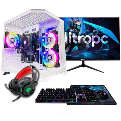 Desktop-PC Nitropc Pack Advanced AMD Ryzen 3 3200G 8GB 480GB SSD Radeon RX Vega 7 Windows 11 Weiß Monitor 24" Desktop-PC Nitropc Pack Advanced AMD Ryzen 3 3200G 8GB 480GB SSD Radeon RX Vega 7 Windows 11 Weiß Monitor 24"