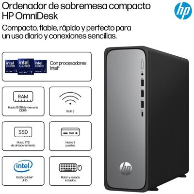 Desktop-PC HP OmniDesk S03-0020ns Intel Core i3-14100 8GB 512GB SSD Intel UHD FreeDOS WiFi6 Desktop-PC HP OmniDesk S03-0020ns Intel Core i3-14100 8GB 512GB SSD Intel UHD FreeDOS WiFi6