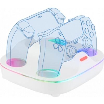 Ladestation Konix 61889000107 PlayStation 5 Weiß RGB LED DualSense PS Portal Ladestation Konix 61889000107 PlayStation 5 Weiß RGB LED DualSense PS Portal