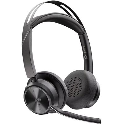 Auriculares HP Voyager Focus 2 inalámbricos Bluetooth con Cancelación de Ruido, micrófono y base de carga, color negro Auriculares HP Voyager Focus 2 inalámbricos Bluetooth con Cancelación de Ruido, micrófono y base de carga, color negro