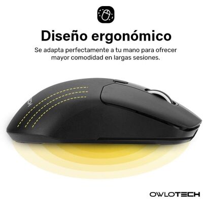 Owlotech M900 Kabellose Maus - Ergonomisch, 12.000 DPI, Leicht Owlotech M900 Kabellose Maus - Ergonomisch, 12.000 DPI, Leicht