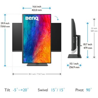 BenQ PD3205U Computerbildschirm 80 cm (31.5") 3840 x 2160 Pixel 4K Ultra HD LCD Schwarz BenQ PD3205U Computerbildschirm 80 cm (31.5") 3840 x 2160 Pixel 4K Ultra HD LCD Schwarz
