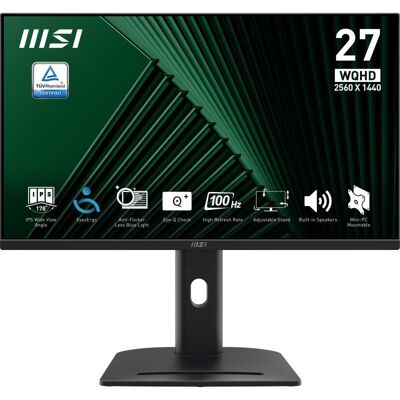 Monitor MSI Pro MP275QPG 27" Wide Quad HD 100Hz IPS 4ms Höhenverstellbar Lautsprecher Monitor MSI Pro MP275QPG 27" Wide Quad HD 100Hz IPS 4ms Höhenverstellbar Lautsprecher