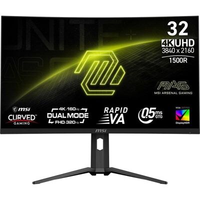 Monitor MSI MAG 321CUPDF 31.5" UltraHD 4K 160Hz Rapid VA Curved 0.5ms HDR400 Monitor MSI MAG 321CUPDF 31.5" UltraHD 4K 160Hz Rapid VA Curved 0.5ms HDR400