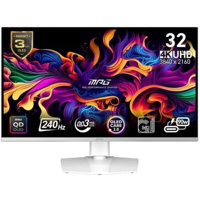 Monitor MSI MPG 321URXW 31,5" UltraHD 4K 240Hz QD-OLED 0,03ms HDR400 Weiß Monitor MSI MPG 321URXW 31,5" UltraHD 4K 240Hz QD-OLED 0,03ms HDR400 Weiß