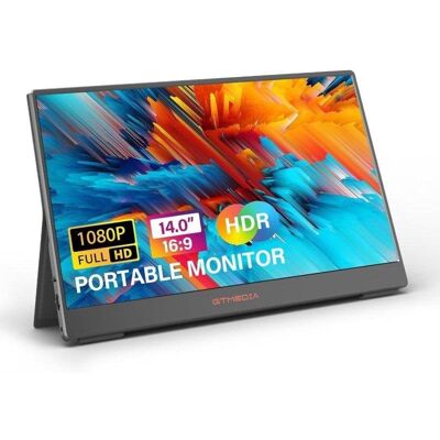 Monitor GTmedia 14" FullHD 60Hz IPS FreeSync HDR VESA Portabel Monitor GTmedia 14" FullHD 60Hz IPS FreeSync HDR VESA Portabel