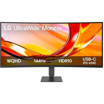 Monitor LG 34'' UltraWide Quad HD 144Hz VA Curved FreeSync Premium HDR10 Höhenverstellbar Monitor LG 34'' UltraWide Quad HD 144Hz VA Curved FreeSync Premium HDR10 Höhenverstellbar