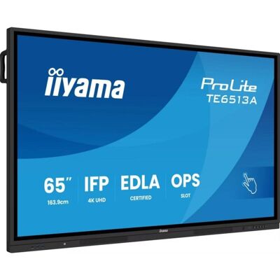 Interaktiver Digital Signage Monitor iiyama ProLite TE6513A-B3AG 64.5" 4K UHD Multi-Touch Interaktiver Digital Signage Monitor iiyama ProLite TE6513A-B3AG 64.5" 4K UHD Multi-Touch