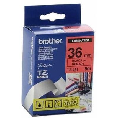 Band für Etikettendrucker Brother TZ-461 Schwarz auf Rot 3,6 cm Band für Etikettendrucker Brother TZ-461 Schwarz auf Rot 3,6 cm