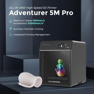 3D-Drucker Flashforge Adventurer 5M Pro Automatisches Leveling Kamera WiFi 220x220x220 mm 3D-Drucker Flashforge Adventurer 5M Pro Automatisches Leveling Kamera WiFi 220x220x220 mm