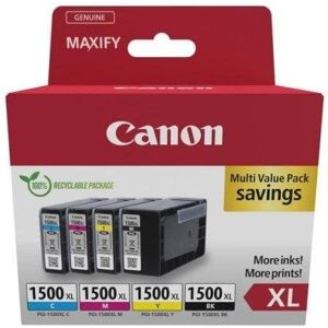 Tintenpatrone Canon PGI-1500XL Multipack Schwarz Cyan Magenta Gelb XL Tintenpatrone Canon PGI-1500XL Multipack Schwarz Cyan Magenta Gelb XL