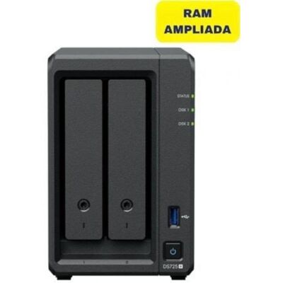NAS Synology Diskstation DS725+ 2-Bay 16GB DDR4 Tower AMD Ryzen 2.5GbE erweiterbar NAS Synology Diskstation DS725+ 2-Bay 16GB DDR4 Tower AMD Ryzen 2.5GbE erweiterbar