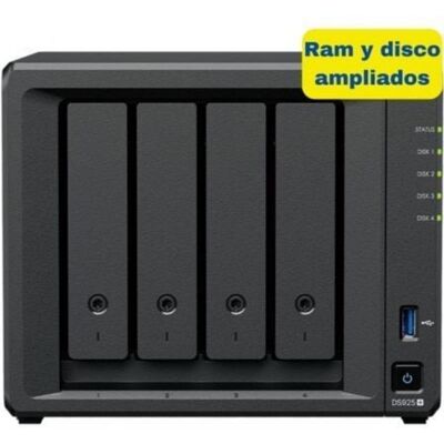 NAS Synology DS925+ 16TB 4x4TB SATA 2.5GbE 8GB ECC M.2 NVMe Hot-Swap Erweiterbar NAS Synology DS925+ 16TB 4x4TB SATA 2.5GbE 8GB ECC M.2 NVMe Hot-Swap Erweiterbar