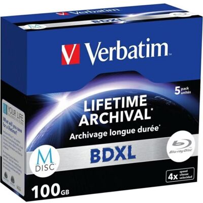 Optische Disc Verbatim BD-XL M-Disc 100 GB 5 Einheiten Optische Disc Verbatim BD-XL M-Disc 100 GB 5 Einheiten