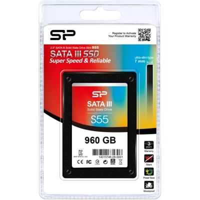 silicon-power Silicon Power Slim S55 SSD 2,5 Zoll, 960 GB, SATA3 silicon-power Silicon Power Slim S55 SSD 2,5 Zoll, 960 GB, SATA3