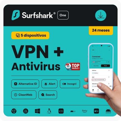 Surfshark One VPN Antivirus 24 Monate Schutzpaket Surfshark One VPN Antivirus 24 Monate Schutzpaket