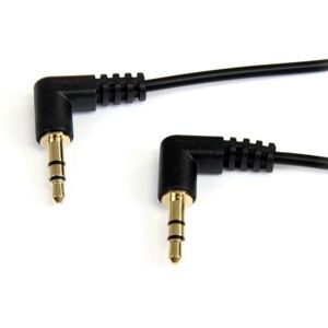 Audio-Kabel Stereo 3,5mm Recht zu Recht StarTech 0,3 m Schwarz Audio-Kabel Stereo 3,5mm Recht zu Recht StarTech 0,3 m Schwarz