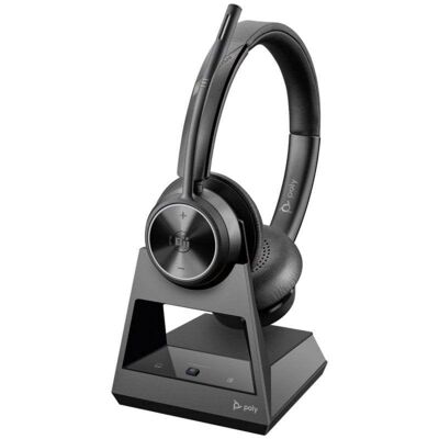 Auriculares Poly Savi 7320 Office Inalámbricos DECT para Oficina con Cancelación de Ruido Negro Auriculares Poly Savi 7320 Office Inalámbricos DECT para Oficina con Cancelación de Ruido Negro