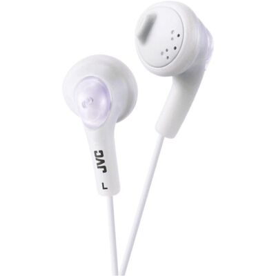 Auriculares JVC con cable, reforzados en graves y diseño blanco cómodo Auriculares JVC con cable, reforzados en graves y diseño blanco cómodo