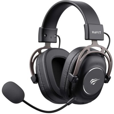 Kopfhörer Havit H2002YG kabellos und kabelgebunden Bluetooth Gaming mit Mikrofon Schwarz Ocker Kopfhörer Havit H2002YG kabellos und kabelgebunden Bluetooth Gaming mit Mikrofon Schwarz Ocker