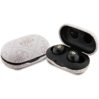 Guess TWS Polipiel 4G ENC kabellose Kopfhörer mit Ladeetui rosa Guess TWS Polipiel 4G ENC kabellose Kopfhörer mit Ladeetui rosa