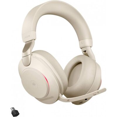 Jabra Evolve2 85 MS Teams Bluetooth-Headset mit USB-C-Ladefunktion, Beige Jabra Evolve2 85 MS Teams Bluetooth-Headset mit USB-C-Ladefunktion, Beige