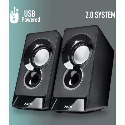 Lautsprecher NGS SB 210 Kabelgebunden 12W mit USB und 3,5 mm Anschluss Schwarz Lautsprecher NGS SB 210 Kabelgebunden 12W mit USB und 3,5 mm Anschluss Schwarz