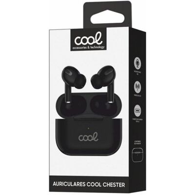 Auriculares Cool 8434847082592 Inalámbricos Bluetooth mit Geräuschunterdrückung Schwarz Auriculares Cool 8434847082592 Inalámbricos Bluetooth mit Geräuschunterdrückung Schwarz