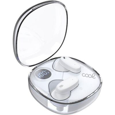 Auriculares Cool Fun Inalámbricos Bluetooth Hi-Fi Pantalla LED Blanco Auriculares Cool Fun Inalámbricos Bluetooth Hi-Fi Pantalla LED Blanco