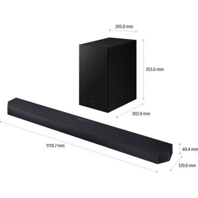 Soundbar Samsung HW-Q600H 3.1.2 34W Bluetooth WiFi Dolby Atmos Schwarz Soundbar Samsung HW-Q600H 3.1.2 34W Bluetooth WiFi Dolby Atmos Schwarz