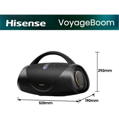 Lautsprecher Hisense tragbar stereo kabellos 360W mit IP67 und 24h Akku Lautsprecher Hisense tragbar stereo kabellos 360W mit IP67 und 24h Akku