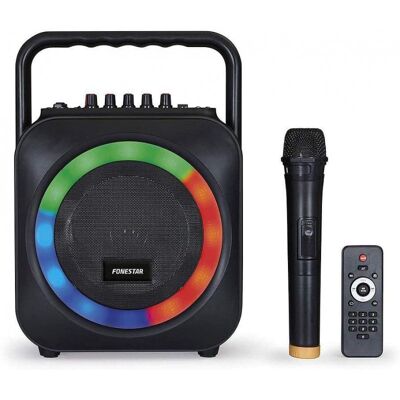 Fonestar BOX-35LED Bluetooth-Lautsprecher mit Karaoke 35W Schwarz Fonestar BOX-35LED Bluetooth-Lautsprecher mit Karaoke 35W Schwarz