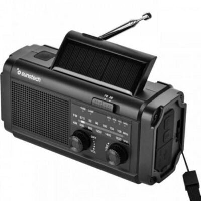 Radio Sunstech RPE25 tragbar AM/FM LED-Taschenlampe Powerbank Schwarz Radio Sunstech RPE25 tragbar AM/FM LED-Taschenlampe Powerbank Schwarz