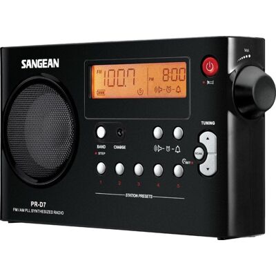 Tragbarer Radio Sangean PR-D7 Digital Schwarz AM/FM Tragbarer Radio Sangean PR-D7 Digital Schwarz AM/FM
