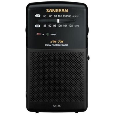 Sangean SR-35 FM/AM-Taschenradio, Schwarz Sangean SR-35 FM/AM-Taschenradio, Schwarz