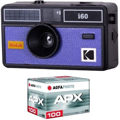 Kamera Agfaphoto i60 35mm Blau mit ISO 100 Film 36 Aufnahmen Kamera Agfaphoto i60 35mm Blau mit ISO 100 Film 36 Aufnahmen
