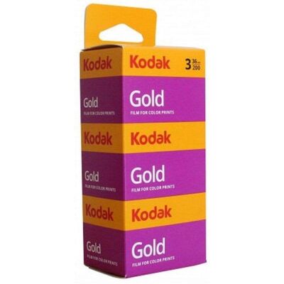 Pack 3 Filme Kodak Gold Color 200 ISO 135-35mm 36 Aufnahmen Pack 3 Filme Kodak Gold Color 200 ISO 135-35mm 36 Aufnahmen