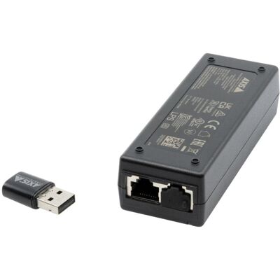 Drahtloses Adapter- und PoE-Injektor-Kit fuer Axis M1075-L, Innenbereich, Schwarz Drahtloses Adapter- und PoE-Injektor-Kit fuer Axis M1075-L, Innenbereich, Schwarz