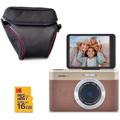 Kompaktkamera Agfaphoto Pixpro C1 13MP Zoom 4x USB-C Klappdisplay Kompaktkamera Agfaphoto Pixpro C1 13MP Zoom 4x USB-C Klappdisplay