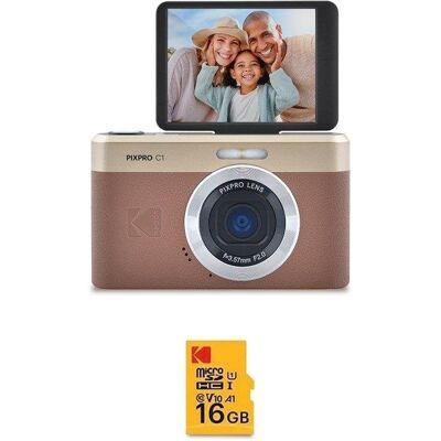 Kompaktkamera Agfaphoto Pixpro C1 13MP Zoom 4x USB-C Braun Kompaktkamera Agfaphoto Pixpro C1 13MP Zoom 4x USB-C Braun