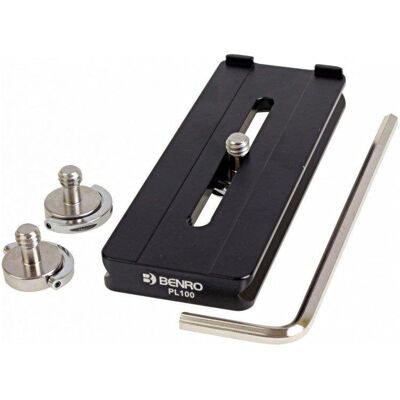Schnellwechselplatte Benro PL100 1/4-20 Zoll 100 mm Schwarz Schnellwechselplatte Benro PL100 1/4-20 Zoll 100 mm Schwarz