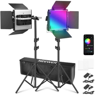 LED Videoleuchte Neewer RGB660 Pro II 50W RGB 360° Set mit Stativ App-Steuerung LED Videoleuchte Neewer RGB660 Pro II 50W RGB 360° Set mit Stativ App-Steuerung