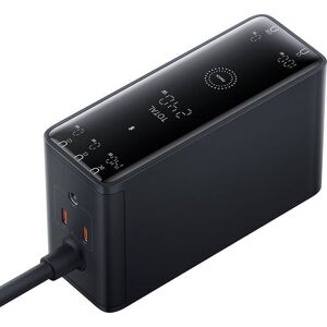 Baseus GaN 3C+U+DC 240W Smart-Desktop-Schnellladegerät + 240W DC-DC-Kabel 1m Schwarz Baseus GaN 3C+U+DC 240W Smart-Desktop-Schnellladegerät + 240W DC-DC-Kabel 1m Schwarz