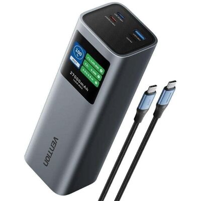 Powerbank Vention FKEH0 27000mAh 140W USB-C USB-A Grau Powerbank Vention FKEH0 27000mAh 140W USB-C USB-A Grau
