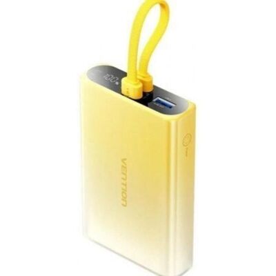 Powerbank Vention FHZY0 10000 mAh 22,5W Gelb USB-C Lightning USB-A Powerbank Vention FHZY0 10000 mAh 22,5W Gelb USB-C Lightning USB-A