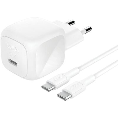 Ladegerät Belkin WCA013kq1MWH-B6 45 W Power Delivery USB-C Weiß 1 m Ladegerät Belkin WCA013kq1MWH-B6 45 W Power Delivery USB-C Weiß 1 m