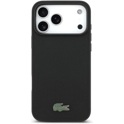 Handyhülle Lacoste Petit Piqué PVC Schwarz MagSafe für iPhone 17 Pro Handyhülle Lacoste Petit Piqué PVC Schwarz MagSafe für iPhone 17 Pro