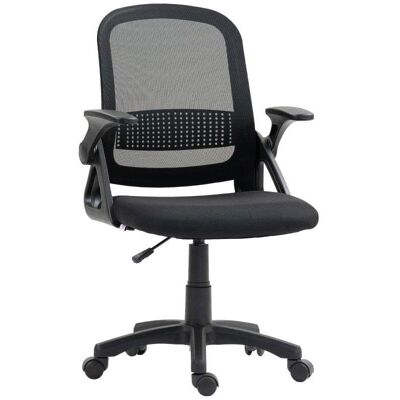 Drehbare Ergonomische Sessel Rolipo mit Klappbaren Armlehnen und Lendenwirbelstütze Schwarz Drehbare Ergonomische Sessel Rolipo mit Klappbaren Armlehnen und Lendenwirbelstütze Schwarz